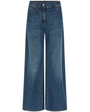 Brunello Cucinelli Wide Leg Jeans - Blue
