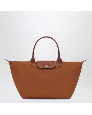 Longchamp Cognac L Le Pliage Original Handbag - Brown