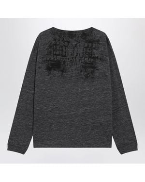 Maison Margiela Numbers Longsleeve T-Shirt - Gray