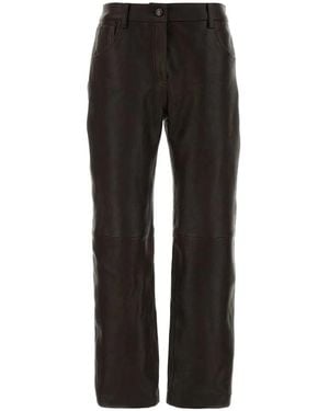 Magda Butrym Chocolate Leather Pant - Black