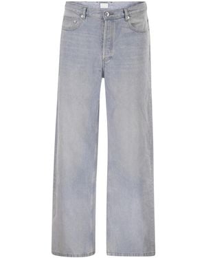 A.P.C. Washed Cotton Denim Wide-Leg Jeans - Gray