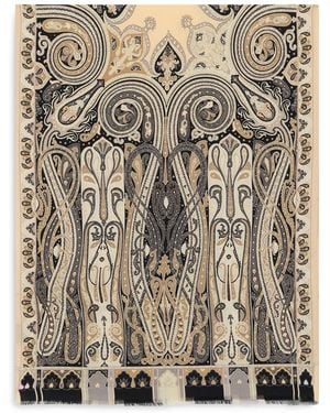 Etro Scarf With Paisley Print - Natural