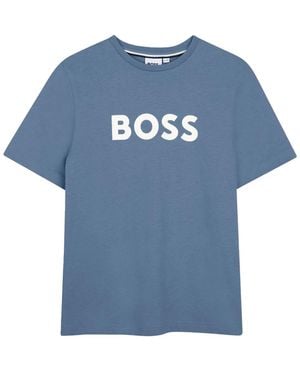 BOSS T-Shirt Con Logo - Blue