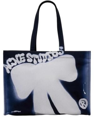 Acne Studios Logo Shopper Bag - Blue