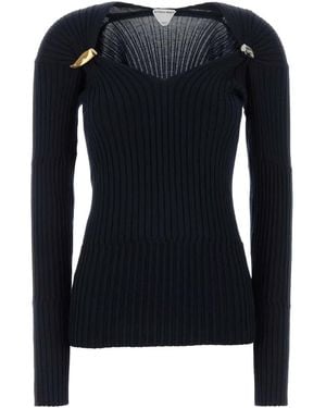 Bottega Veneta Midnight Cashmere Blend Top - Black