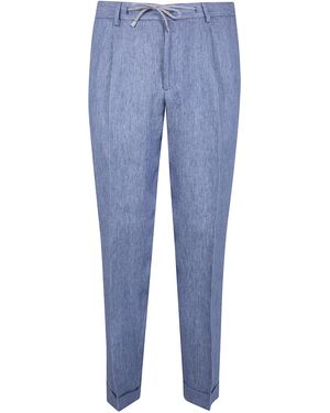Barba Napoli "Roma" Chino Trousers - Blue