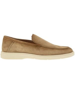 Santoni Suede Moccasin - Brown