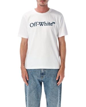 Off-White c/o Virgil Abloh Big Bookish Regular T-Shirt - Blue