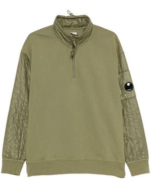 C.P. Company Diagonal Raised Fleece Sweatshirt - Green