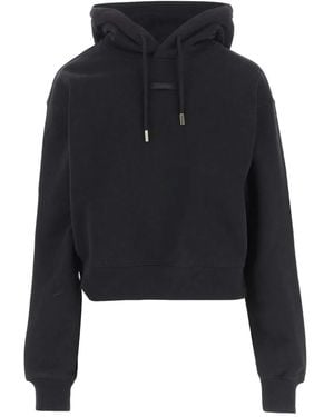 Jacquemus Gros Grain Hoodie With Drawstring - Blue