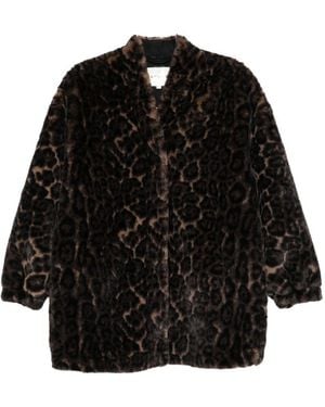 Apparis Jane Faux Leather Coat - Black