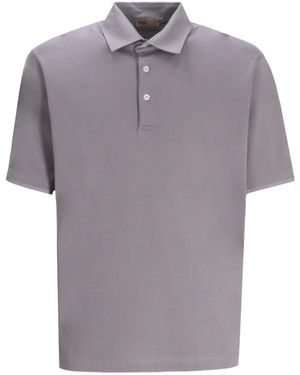 Herno Short-Sleeve Cotton Polo Shirt - Grey