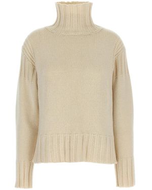 Jil Sander Ribbed Detail Jumper - Natural