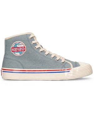 KENZO School Logo High-Top Sneakers - White