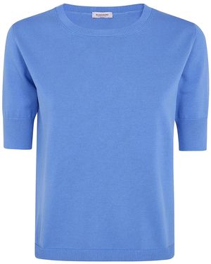 Rossopuro Crew Neck Short Sleeve Top - Blue