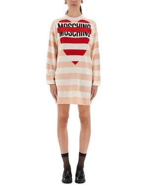 Moschino Wool Mini Dress - Red