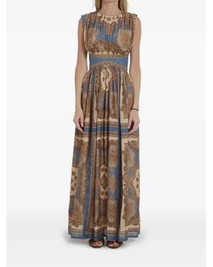 Zimmermann Paisley-Print Maxi Dress - Natural