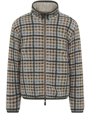 Moncler Dark Zip Up Reversible Cardigan Jacket - Gray