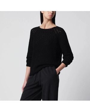 DUNST Looseknit Cottonblend Top - Black