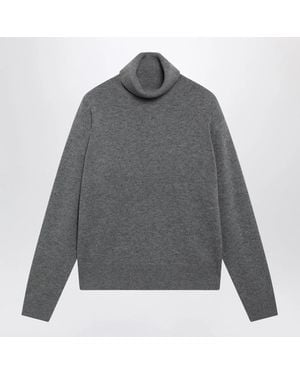 Frankie Shop Padded Merino Wool Turtleneck Jumper - Grey