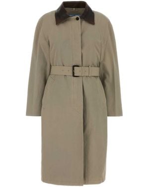 Prada Dove Cotton Overcoat - Natural