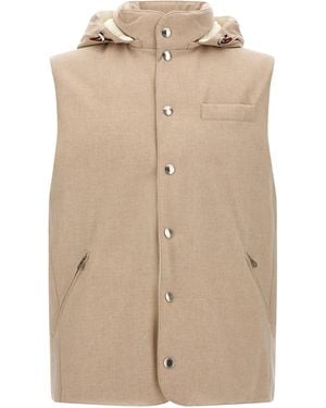 Brunello Cucinelli Flannel Vest - Natural