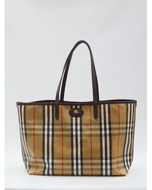 【関税＆送料込み】Burberry Ll Md Pocket Dtl Tote Ll6 Ll Mn Pocket Dtl Ll6 Tote Bag - Burberry - Natural/Tan - Cotton