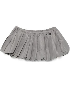 Miu Miu Sleeveless Cotton Poplin Shirt - Grey