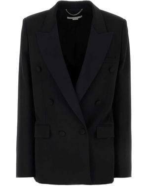 Stella McCartney Double Breasted Tuxedo Jacket - Black