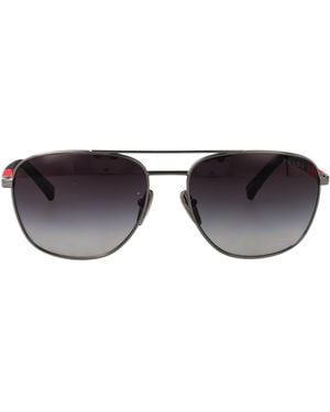 Prada Linea Rossa Gunmetal Steel Sunglasses - Multicolor