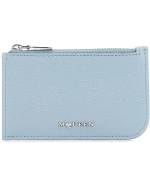 McQueen Leather Card Holder - Blue