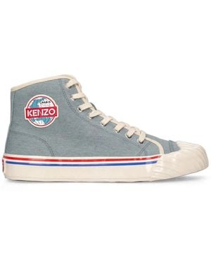 KENZO School Logo High-Top Trainers - White