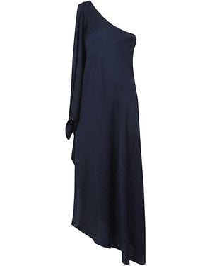 Silk95five Ritz One Shoulder Dress - Blue