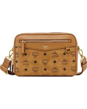 MCM Buff Crossbody Bag - Brown