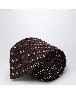 Destin Burgundy/ Silk Tie - Black