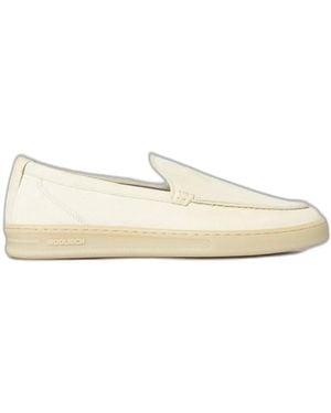 Woolrich Double U Leather Slip-On - Natural