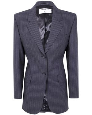 Filippa K "Hourglass Pinstripe" Blazer - Blue