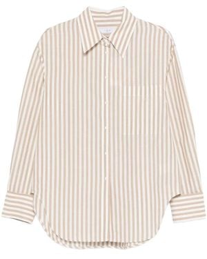 IRO Azaloa Striped Cotton Blouse - White