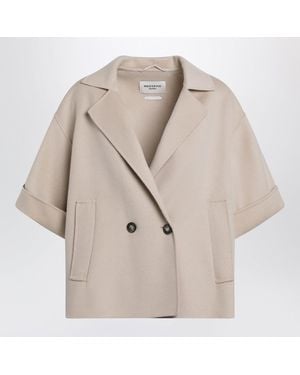 Weekend by Maxmara Short Wool Drap Coat - Natural