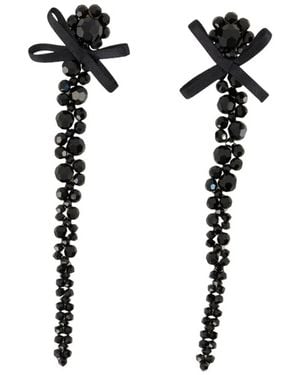 Simone Rocha Petite Bow Drip Earrings - Black