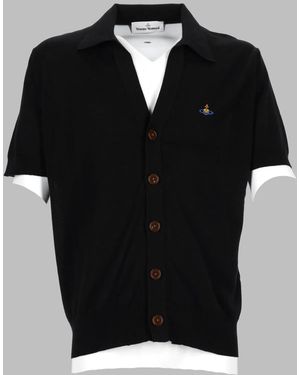 Vivienne Westwood Cardigan Polo - Black