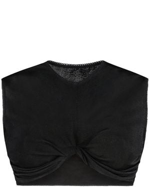 Anna October Technical Fabric Crop Top - Black