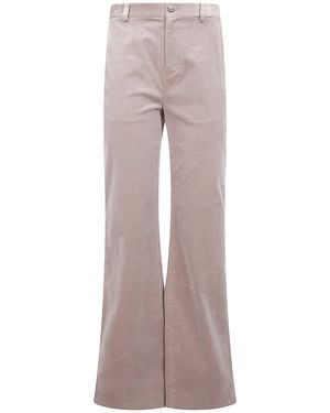 Ralph Lauren "Kaeden" Full Length Flat Front Trousers - Brown