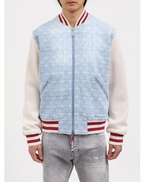 DSquared² College Monogram Bomber - Blue