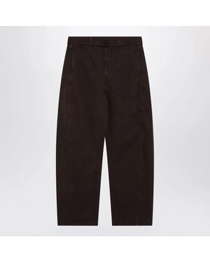 Lemaire Cotton Trousers With Belt - Black