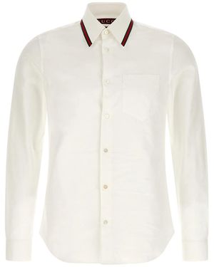 Gucci Regular Solid Shirt - White