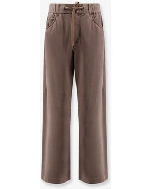 Brunello Cucinelli Cotton Jogging Pants - Brown