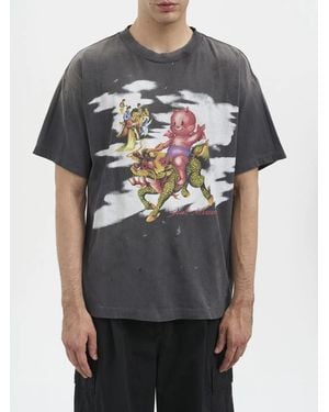 SAINT Mxxxxxx T-Shirt Damaged - Grey