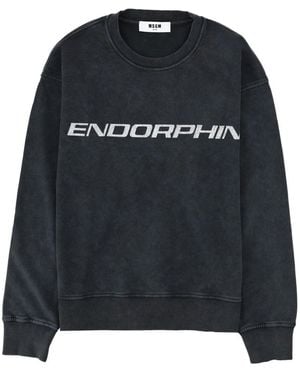 MSGM Cotton Sweatshirt - Black