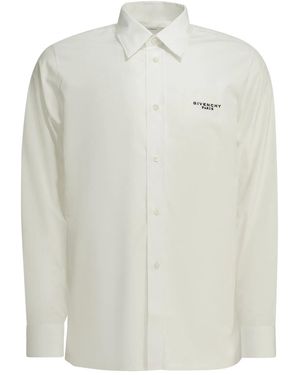 Givenchy Camicia Casual Con Logo - White